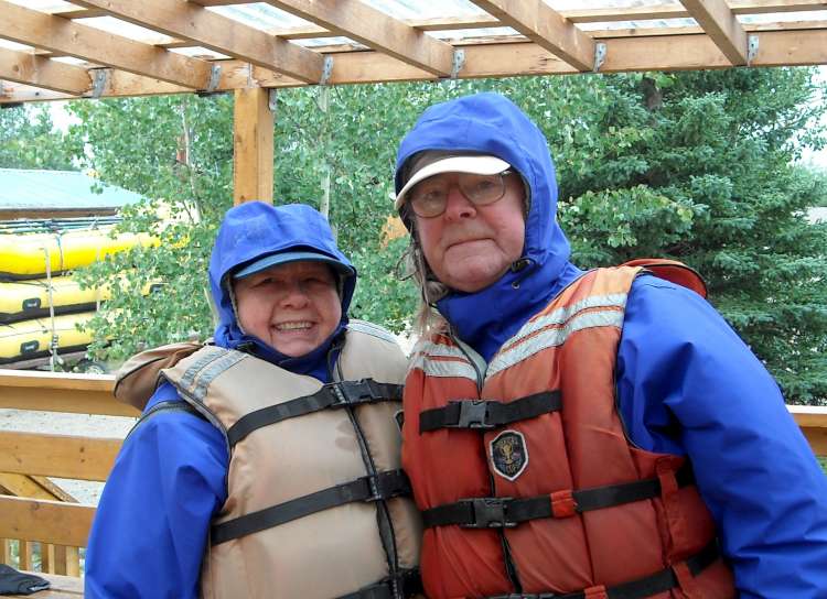 Dressed for rafting in 42 degree weather