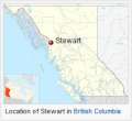 Location of Stewart, BC
